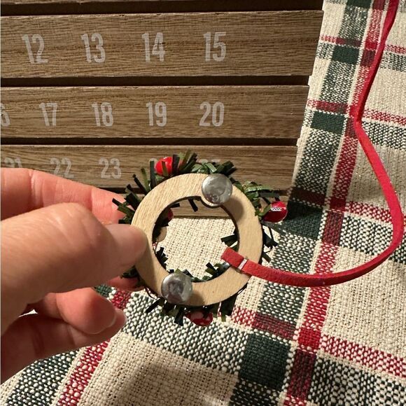 Wooden House Christmas Countdown Shelf or Hanging Decor Price Firm - Picture 2 of 5